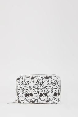 DEFACTO Women's Patterned Faux Leather Wallet