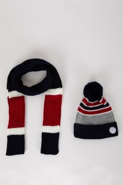 DEFACTO Boy's 2-Piece Scarf and Beret Set