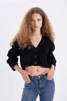 DEFACTO Regular Fit V-Neck Knitwear Cardigan