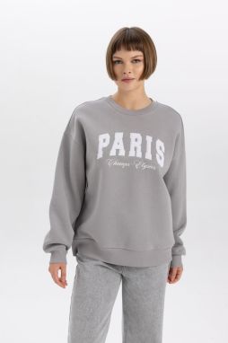 DEFACTO Oversize Fit Crew Neck Thick Sweatshirt