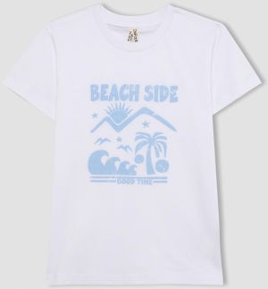 DEFACTO Girls Printed Short Sleeve T-Shirt