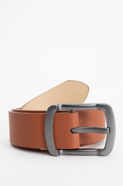 DEFACTO Men's Rectangle Buckle Faux Leather Jean Belt