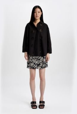 DEFACTO A-Line Patterned High Waist Moroccan Mini Skirt
