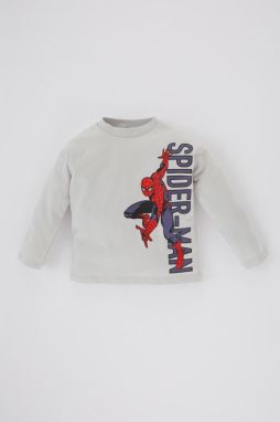 DEFACTO Baby Boy Marvel Comics Crew Neck Combed Cotton Long Sleeve T-Shirt
