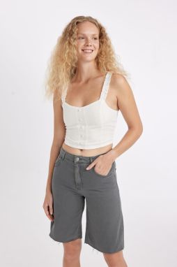 DEFACTO V-Neck Sleeveless Blouse