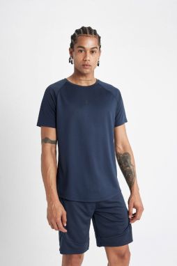 DeFactoFit Slim Fit Crew Neck Printed Short Sleeve Sports T-Shirt