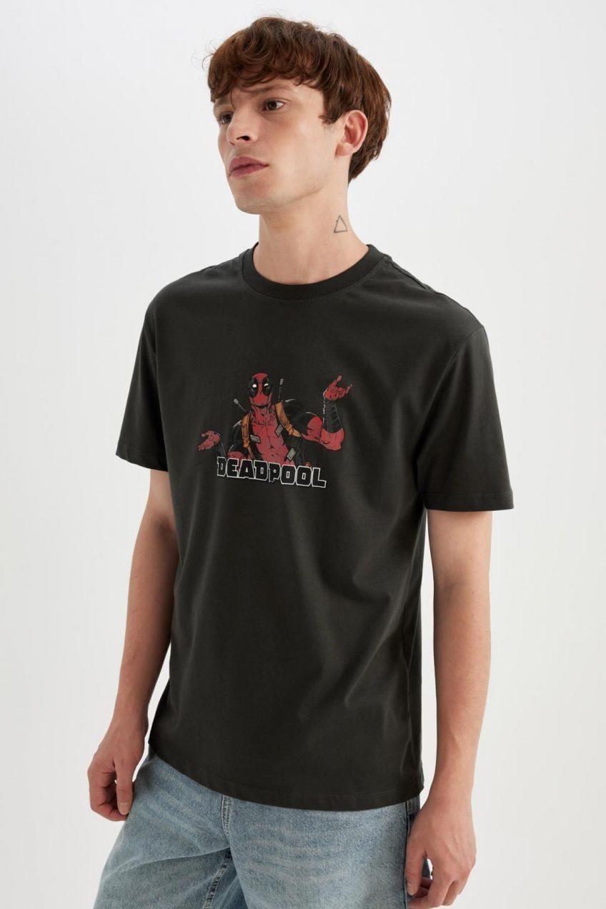 DEFACTO Deadpool Regular Fit Crew Neck Short Sleeve T-Shirt