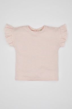 DEFACTO Baby Girl Crew Neck Striped Short Sleeve T-Shirt