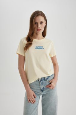 DEFACTO Regular Fit Crew Neck Printed Short Sleeve T-Shirt