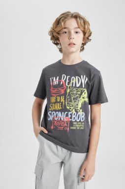 DEFACTO Boys SpongeBob Crew Neck Short Sleeve T-Shirt