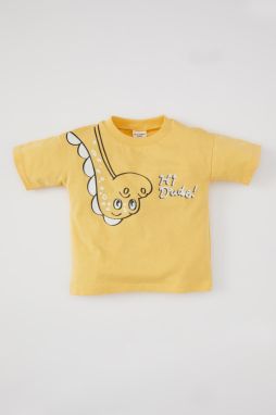 DEFACTO Baby Boy Crew Neck Animal Patterned Short Sleeve T-Shirt