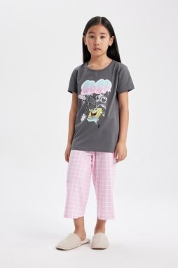 DEFACTO Girl's SpongeBob Short Sleeve Pajamas Set
