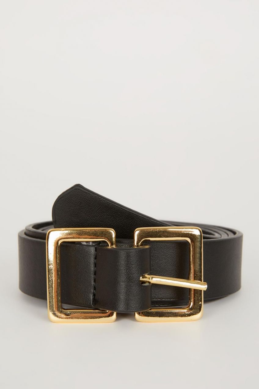 DEFACTO Women's Faux Leather Classic Belt