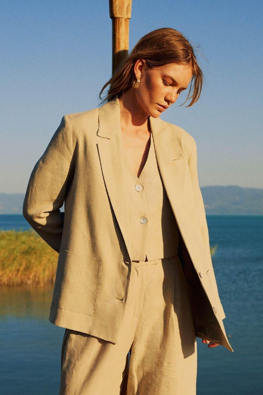 Manuka x DeFacto Linen Blazer Jacket