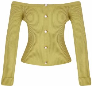 Trendyol Green Carmen Collar Knitwear Cardigan