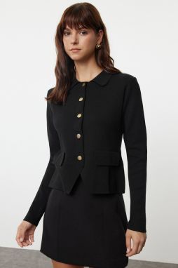 Trendyol Black Basic Knitted Cardigan
