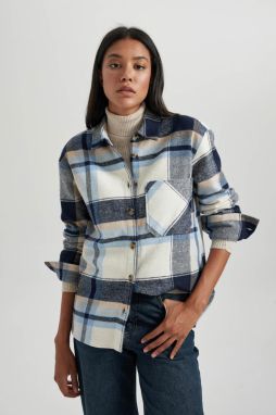 DEFACTO Checked Patterned Flannel Long Sleeve Shirt