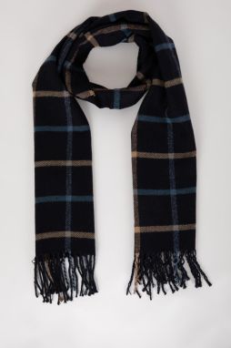 DEFACTO Men's Plaid Patterned Woven Scarf