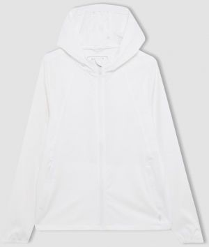 DEFACTO Fit Water Repellent Slim Fit Hooded Mesh Lined Flexible Textured Coat