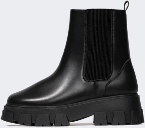 DEFACTO Women's Thick Sole Winter Faux Leather Boots