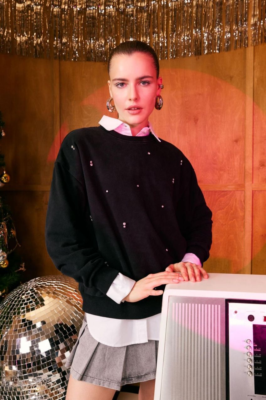 DEFACTO Relax Fit Crew Neck Thick Sweatshirt