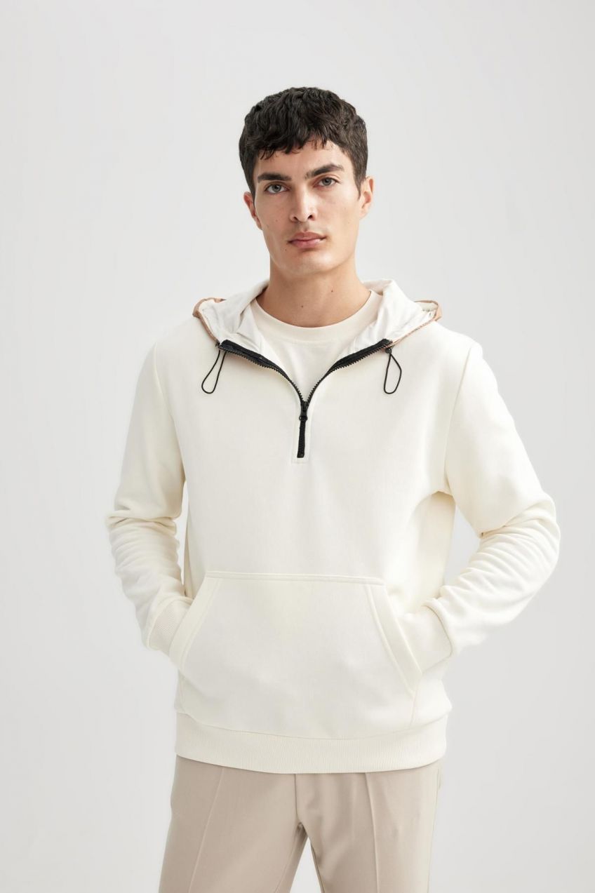 DEFACTO Modern Fit Hooded Sweatshirt