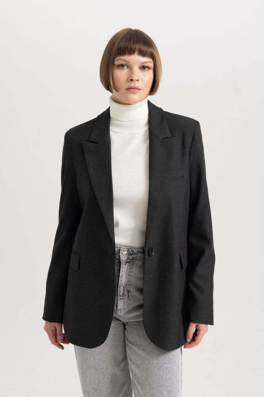 DEFACTO Oversize Fit Blazer Jacket