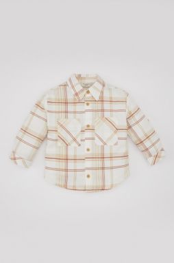 DEFACTO Baby Boy Twill Checkered Long Sleeve Shirt