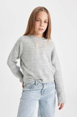 DEFACTO Girl's Crew Neck Sweater