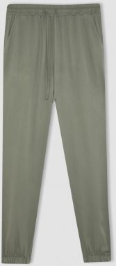 DEFACTO Normal Waist Ankle Length Viscose Trousers with Jogger Pocket