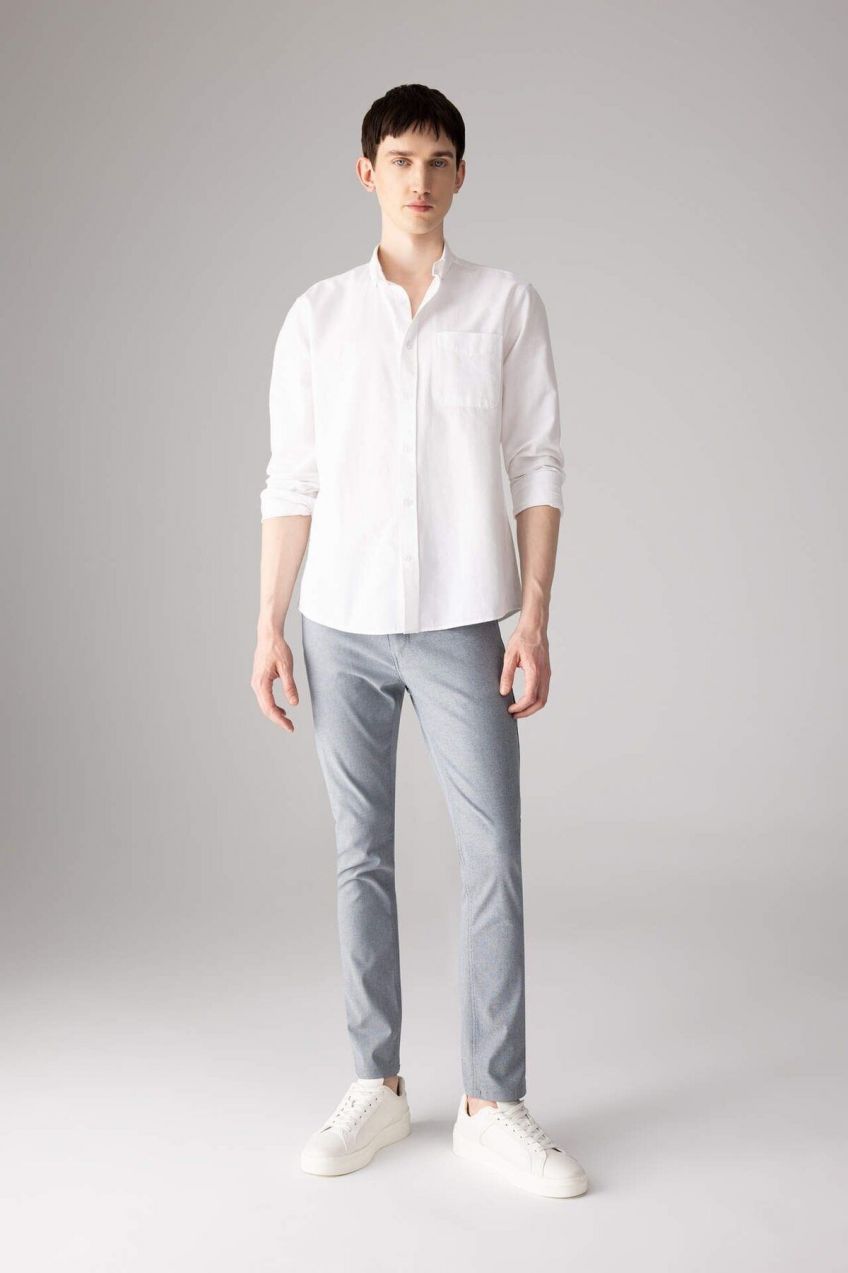 DEFACTO Slim Fit Chino Canvas Trousers