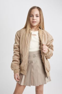 DEFACTO Girls Waterproof College Collar Bomber Coat