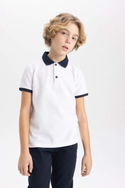 DEFACTO Boys' Short Sleeve Polo T-Shirt