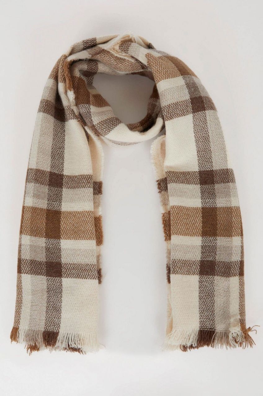 DEFACTO Women's Square Patterned Scarf