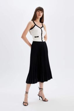 DEFACTO Pleated Aerobin Midi Skirt