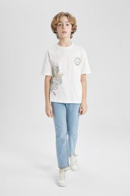 DEFACTO Boys' Straight Fit Standard Cuff Jeans