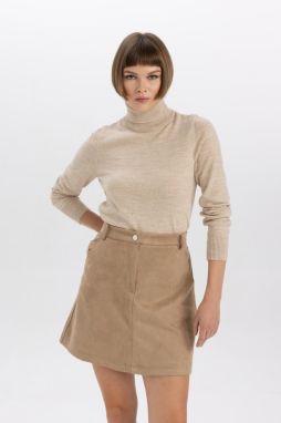 DEFACTO Relax Fit Turtleneck Cashmere Textured Extra Soft Sweater