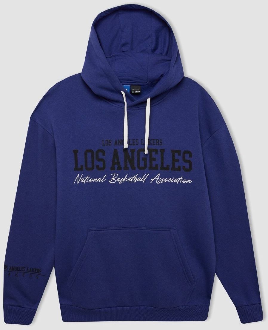 DeFactoFit NBA Los Angeles Lakers Comfort Fit Hooded Thick Sweatshirt