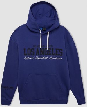 DeFactoFit NBA Los Angeles Lakers Comfort Fit Hooded Thick Sweatshirt