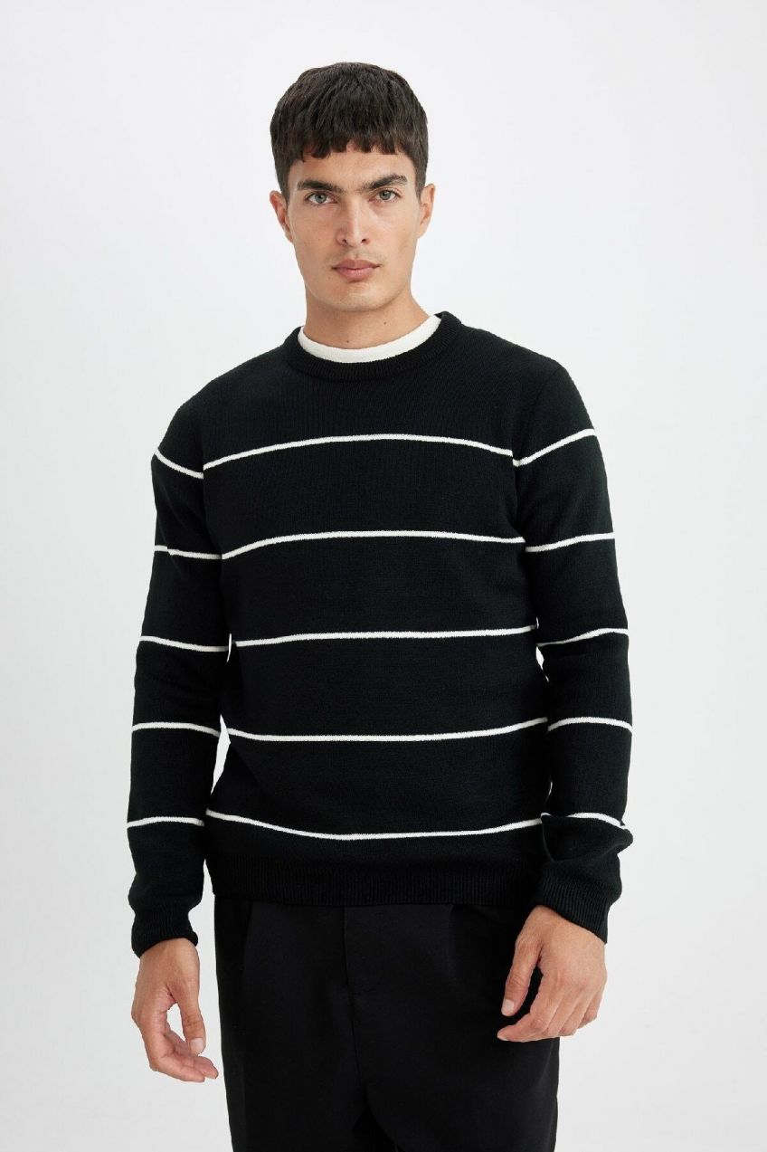 DEFACTO Standard Fit Crew Neck Sweater