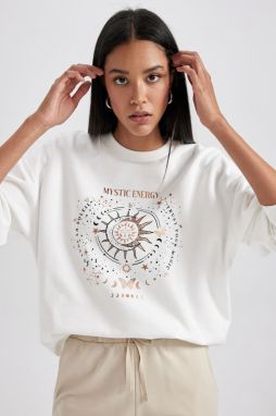 DEFACTO Relax Fit Crew Neck Thin Sweatshirt