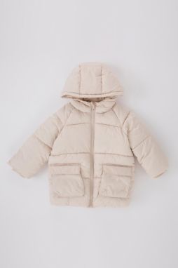 DEFACTO Baby Girl Waterproof Hooded Puffer Jacket