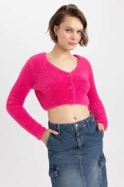 DEFACTO Cool Slim Fit V-Neck Knitwear Cardigan