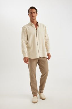 DEFACTO Relax Fit Straight Leg Cotton Trousers