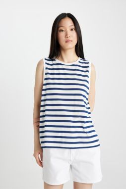 DEFACTO Regular Fit Striped Crew Neck Combed Cotton Undershirt