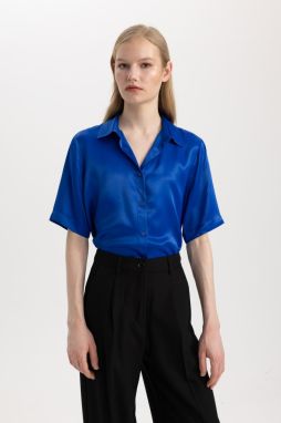 DEFACTO Regular Fit Satin Short Sleeve Shirt C3218x24sm
