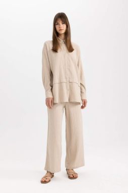 DEFACTO Wide Leg Muslin Trousers