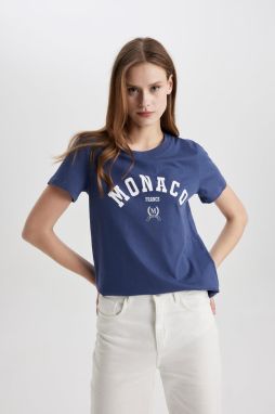 DEFACTO Regular Fit Crew Neck Printed Short Sleeve T-Shirt