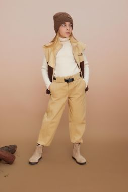 DEFACTO Girl Slouchy Fit Straight Leg Gabardine Trousers