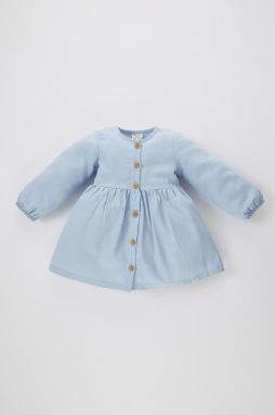 DEFACTO Baby Girl Long Sleeve Twill Dress